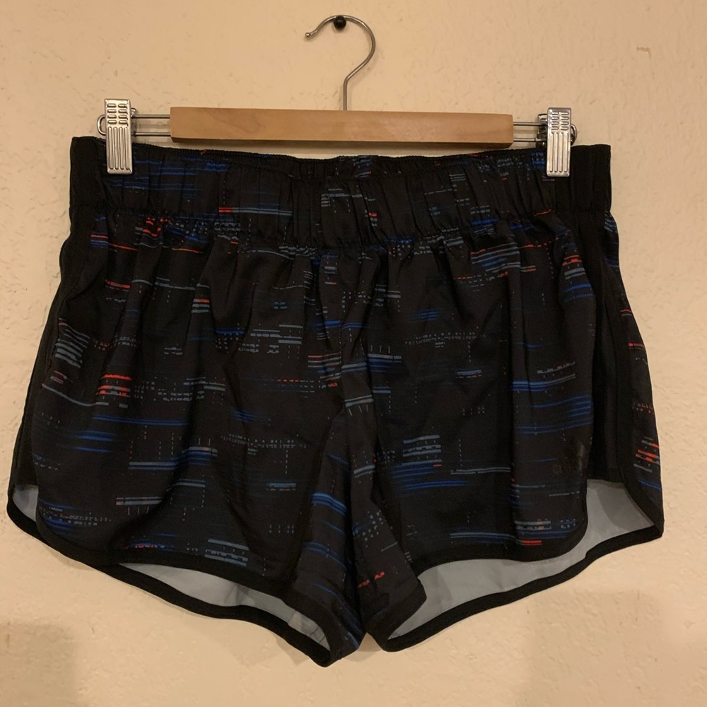 Adidas Black Patterned Running Shorts